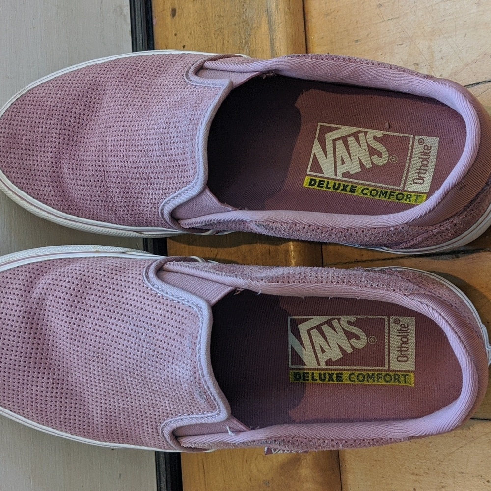 Pink Vans slip ons